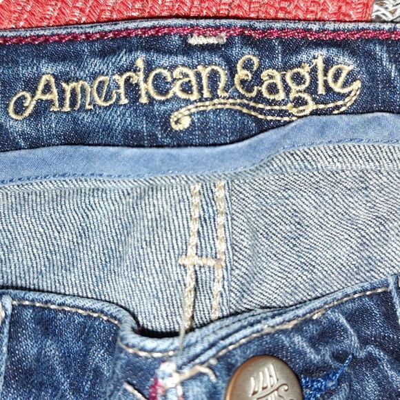 American Eagle hipster raw cut hem  jean shorts  Sz 4 - Picture 5 of 6